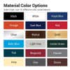The various compliant color options for ADA signs