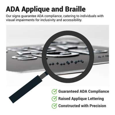 ADA 16" x 10" Vertical Sign  - alternate view