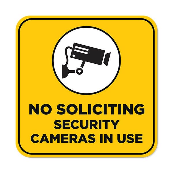 Video Surveillance Sign | No Soliciting Signs