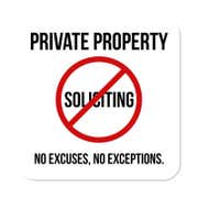 Private Property No Soliciting Sign