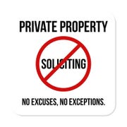 Private Property No Soliciting Sign