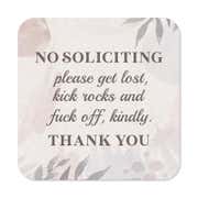 Pretty No Soliciting Sign | Funny Signs