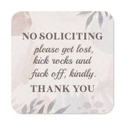 Pretty No Soliciting Sign | Funny Signs