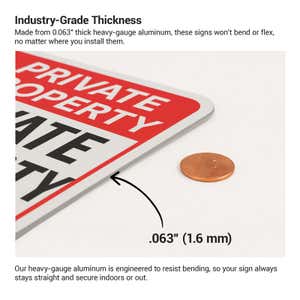 The thickness and durability of aluminum signs