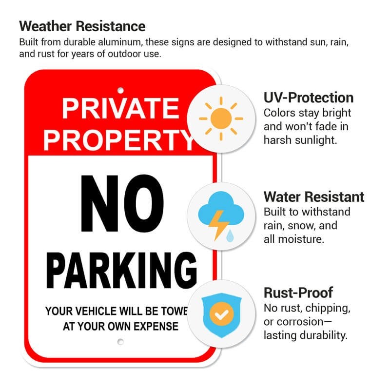 The weather resistance of aluminum signs for outdoor use