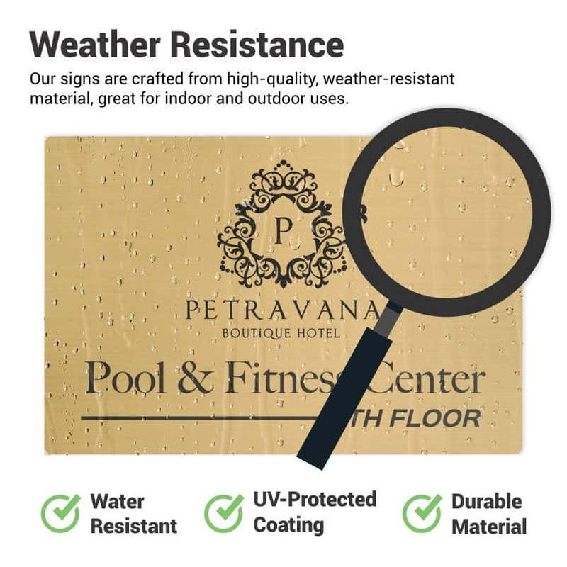 An Infographic Explaining the Weather Resistance of Engraved Brass Signs