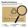 Infographic showing the weather resistance of engraved brass signs