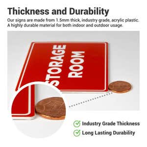 The thickness and durability of the printed plastic signs