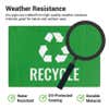 Infographic explaining the weather resistance of plastic signs