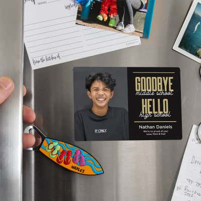 Goodbye Middle School Graduation Announcement Magnet - alternate view