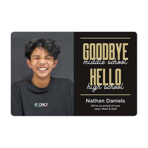 Goodbye Middle School Graduation Announcement Magnet