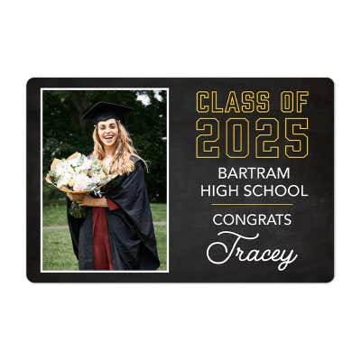 Chalkboard Design Graduation Announcement Magnet - alternate view
