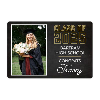 Chalkboard Design Graduation Announcement Magnet - alternate view