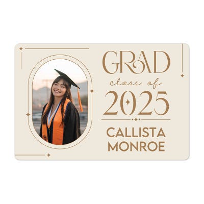 Modern Minimalist Graduation Announcement Magnet - alternate view