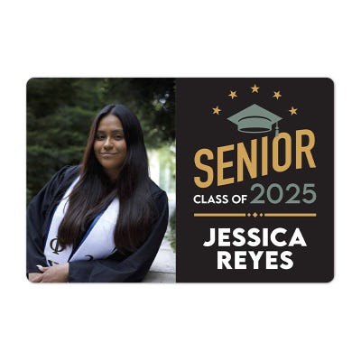 Modern Design Senior Graduation Announcement Magnet - alternate view