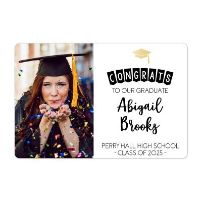 Congrats to Our Grad Graduation Announcement Magnet - alternate view