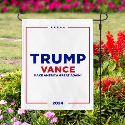 Trump Vance White Garden Flag - alternate view