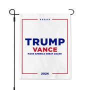 Trump Vance White Garden Flag