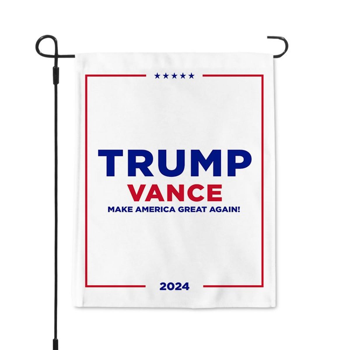 Trump Vance White Garden Flag