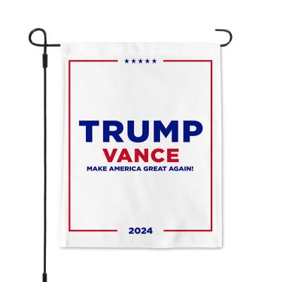 Trump Vance White Garden Flag