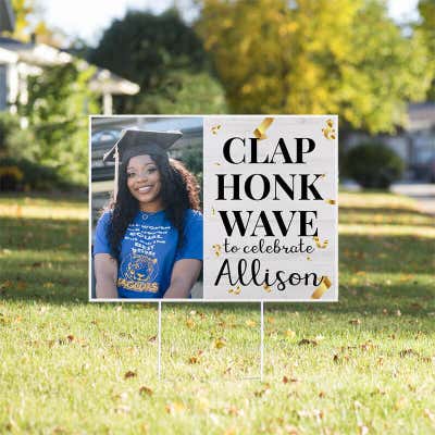 Clap, Honk, Wave | Graduation Yard Sign - alternate view