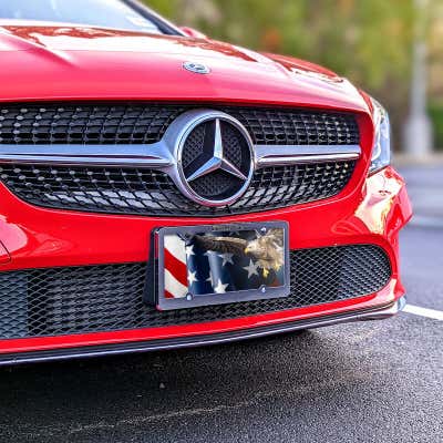 American Flag and Eagle - Patriotic Front License Plate - alternate view