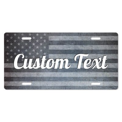 Custom License Plate with Pink Orchid Flowers