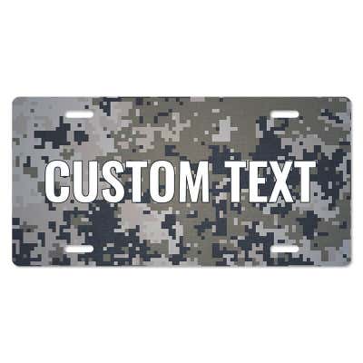 Custom License Plate with Pink Orchid Flowers