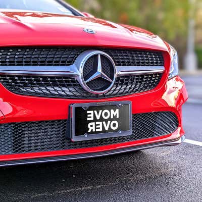 Move Over - Funny Front License Plate - alternate view