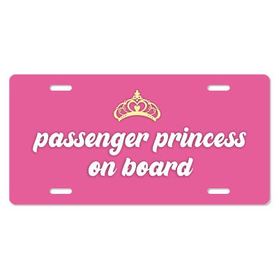 Custom License Plate with Pink Orchid Flowers