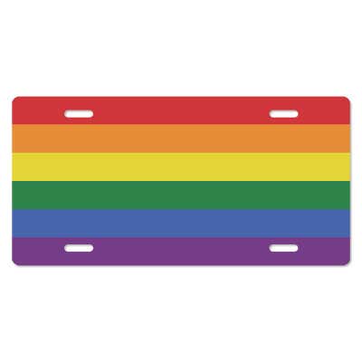Custom License Plate with Pink Orchid Flowers