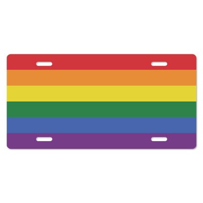 Custom License Plate with Pink Orchid Flowers
