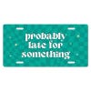 Probably Late - Cute Front License Plate