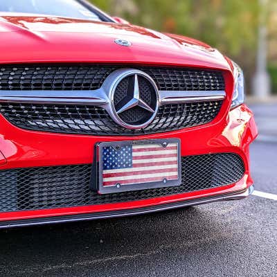 American Flag Patriotic Front License Plate - alternate view