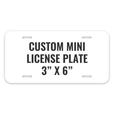 Custom Mini License Plate for Bicycle & Toy Cars 3"x6" - alternate view