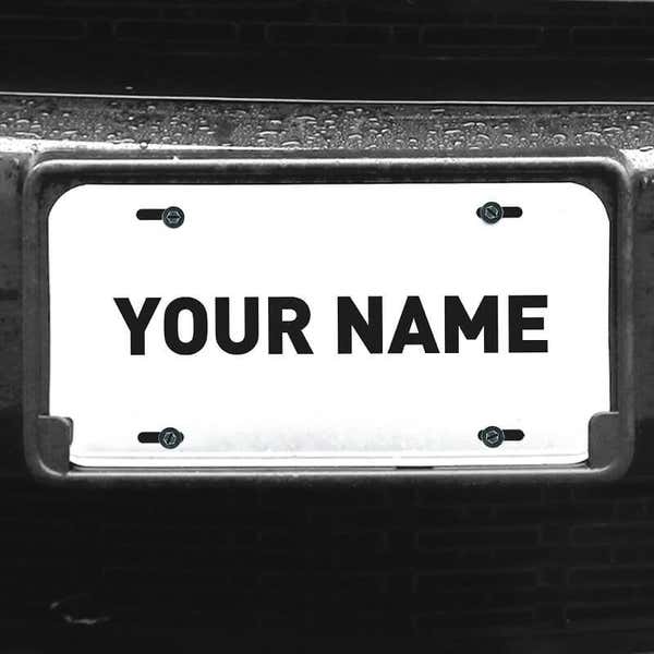 Custom Name Front License Plate