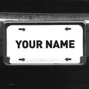 Custom Name Front License Plate