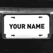 Custom Name Front License Plate