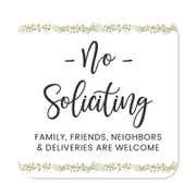 Pretty No Soliciting Sign | Floral Design
