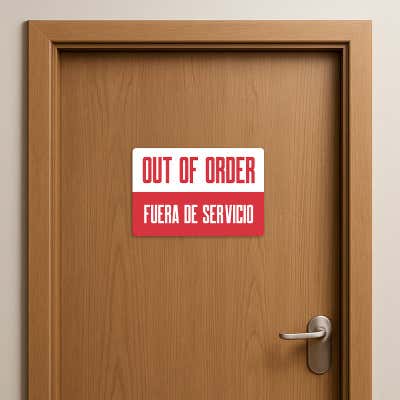 Out of Order/Fuera De Servicio Sign - alternate view