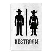 Funny Bathroom Sign Cute Cowboy Restroom