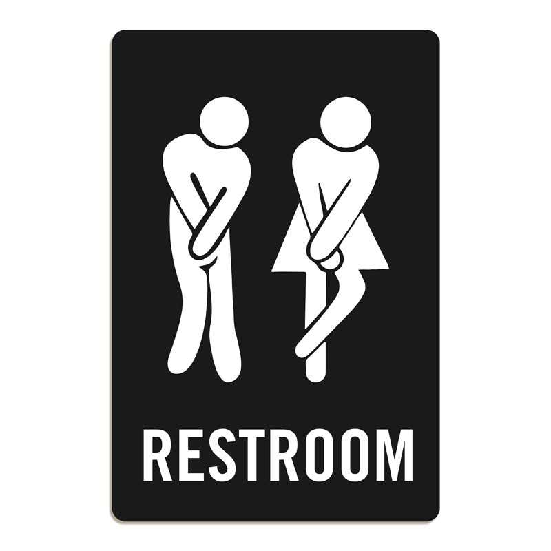 Funny Bathroom Sign All Gender Restroom