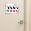 Proper Men’s Bathroom Use Funny Sign on a bathroom stall door