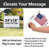 Infographic about an add-on American flag for the yard sign