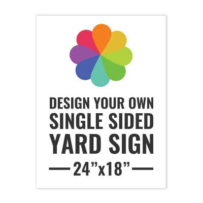 Custom 24"x18" Vertical Yard Signs - alternate view