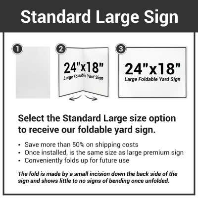 18" x 24" Double Sided Folded Outdoor Yard Sign - alternate view