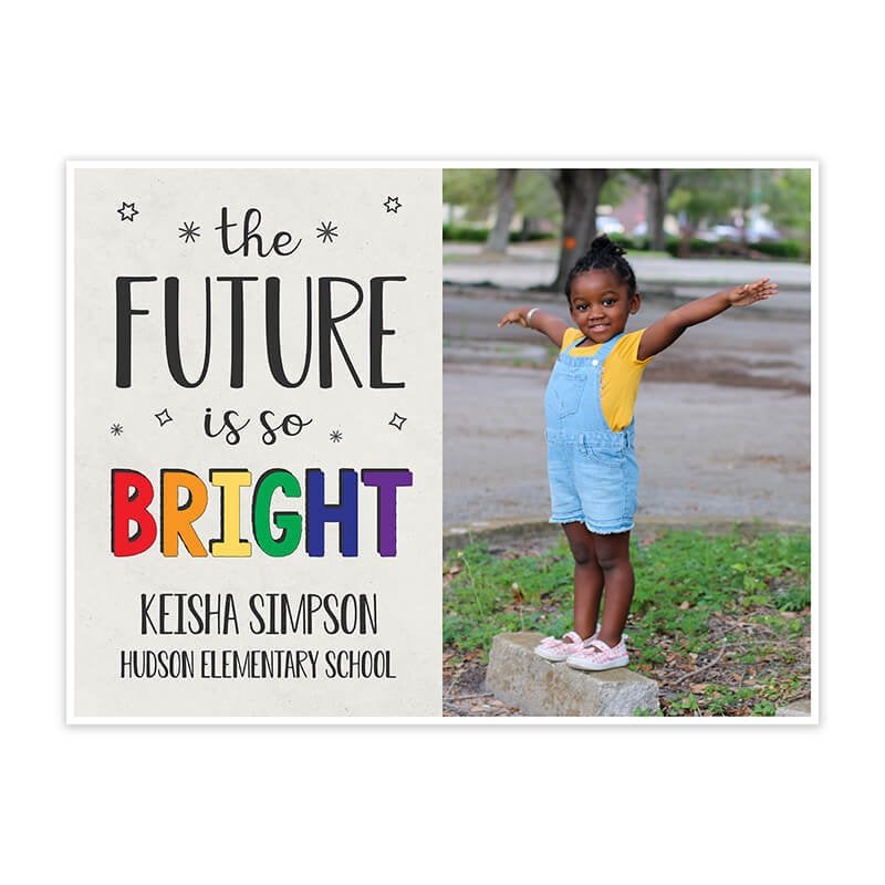 Custom graduation yard sign for elementary school with student photo