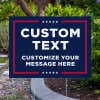 Custom Text Trump Yard Sign Next to Pavement