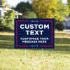 Custom Text Trump Yard Sign in a Sunny Yard