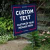 Custom Text Trump Yard Sign Next to Stairs